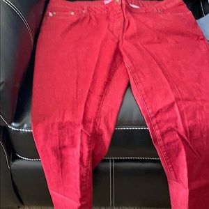 Red jeans